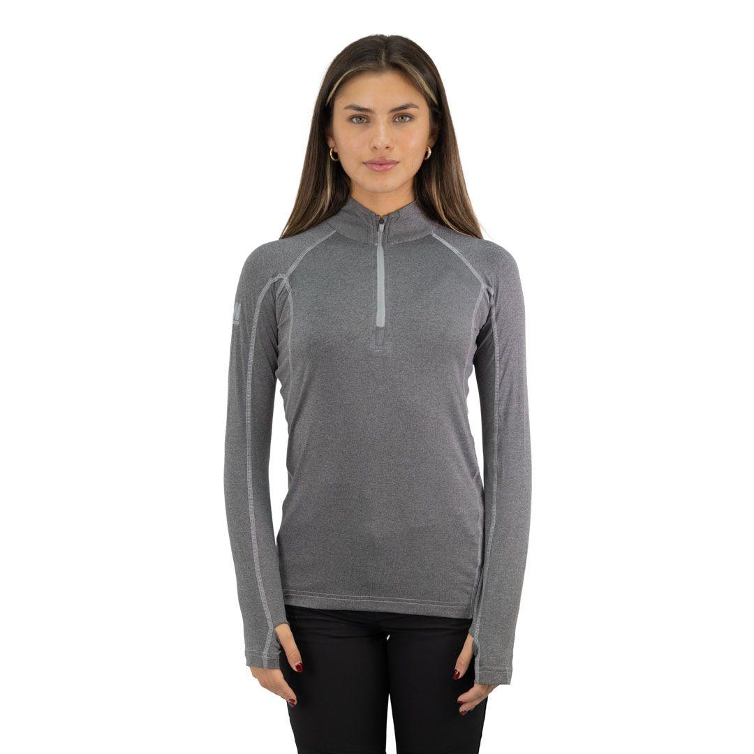 Polera Dry Fit HW SPX Manga Larga Mujer Carbon Grey-0