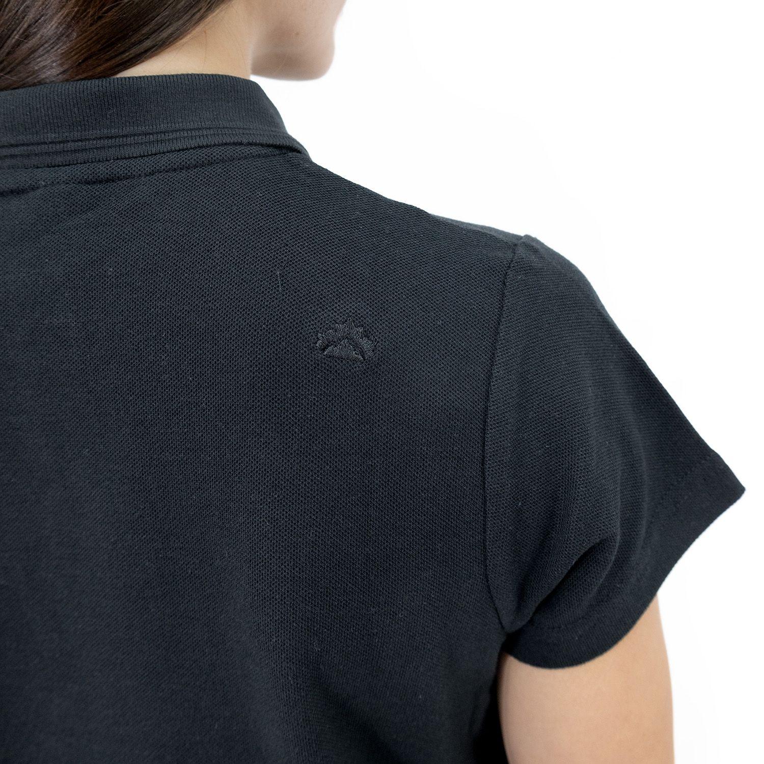 Polera Pique Quebec Manga corta Negro Mujer-5