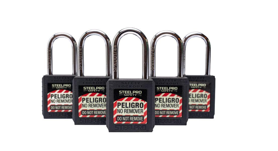 Kit De 5 Candados Mk Steelpro X10 Negro-1