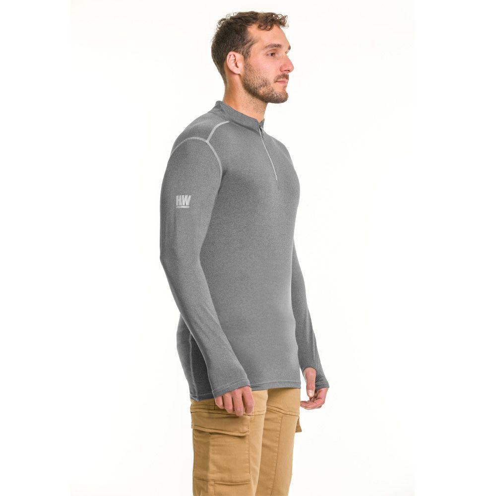 Polera Dry Fit HW SPX Manga Larga Hombre Carbon Grey-2