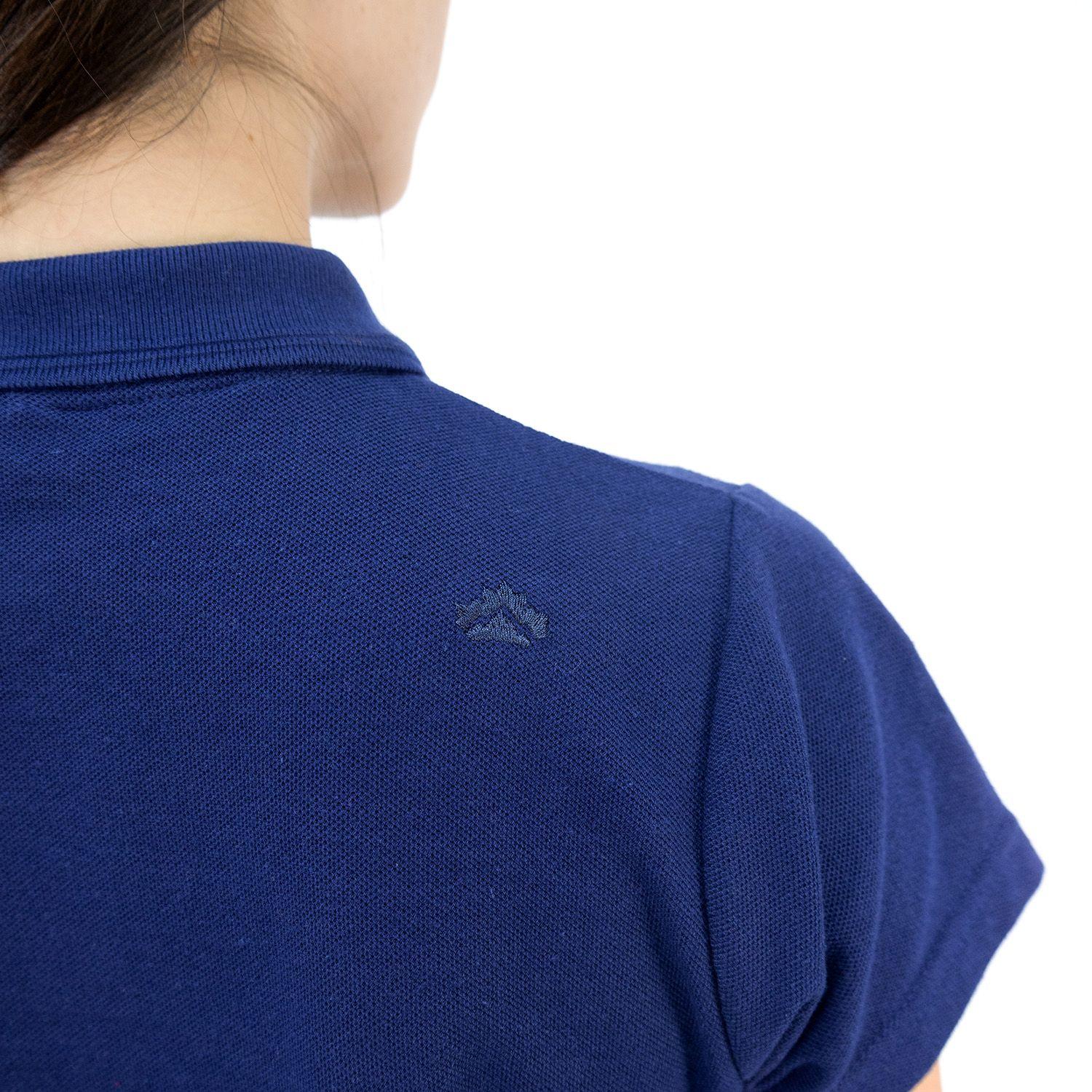 Polera Pique Quebec Manga corta Azul Mujer-5