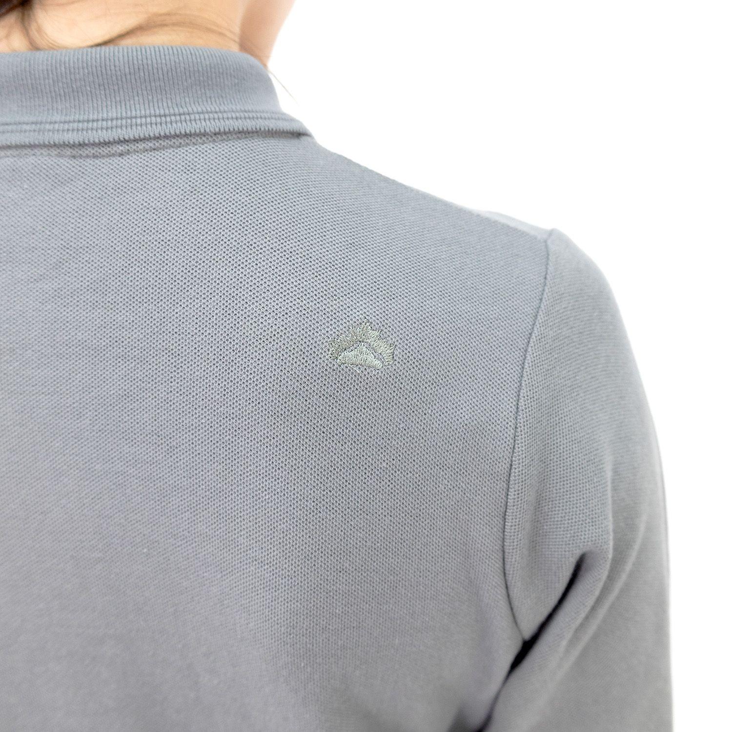 Polera Pique Quebec Manga larga Gris Mujer-5