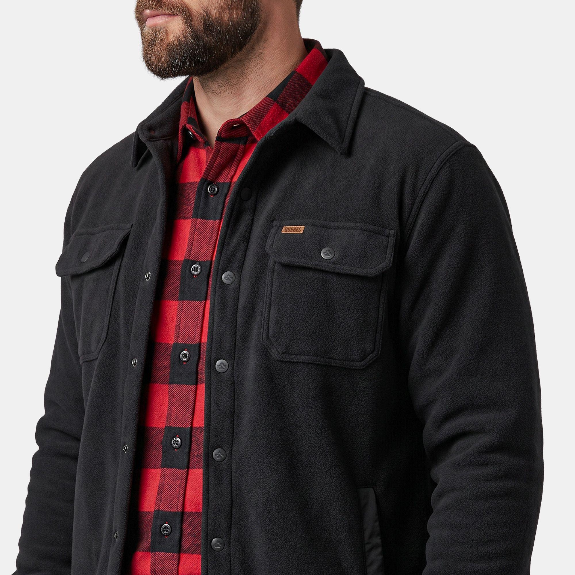 CHAQUETA POLAR QUEBEC GRIZZLY NEGRO-4