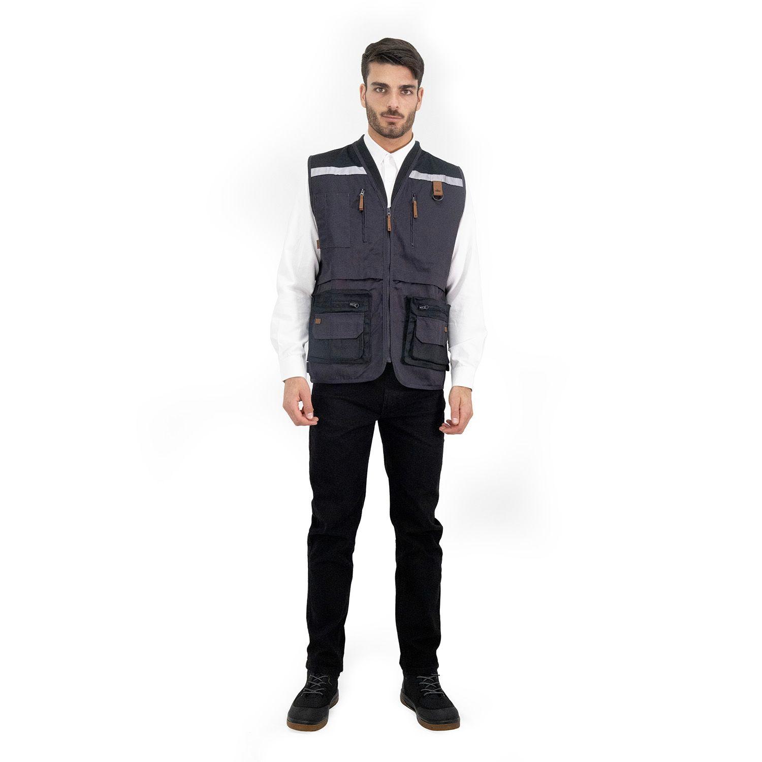 Chaleco Geólogo Gabardina Quebec Gris-0