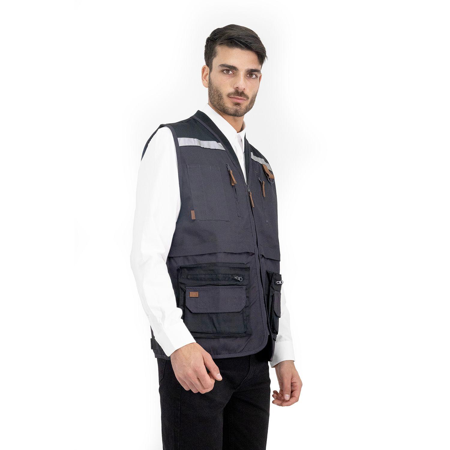 Chaleco Geólogo Gabardina Quebec Gris-1