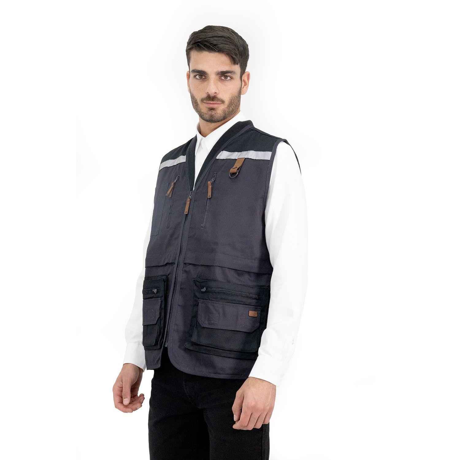 Chaleco Geólogo Gabardina Quebec Gris-2