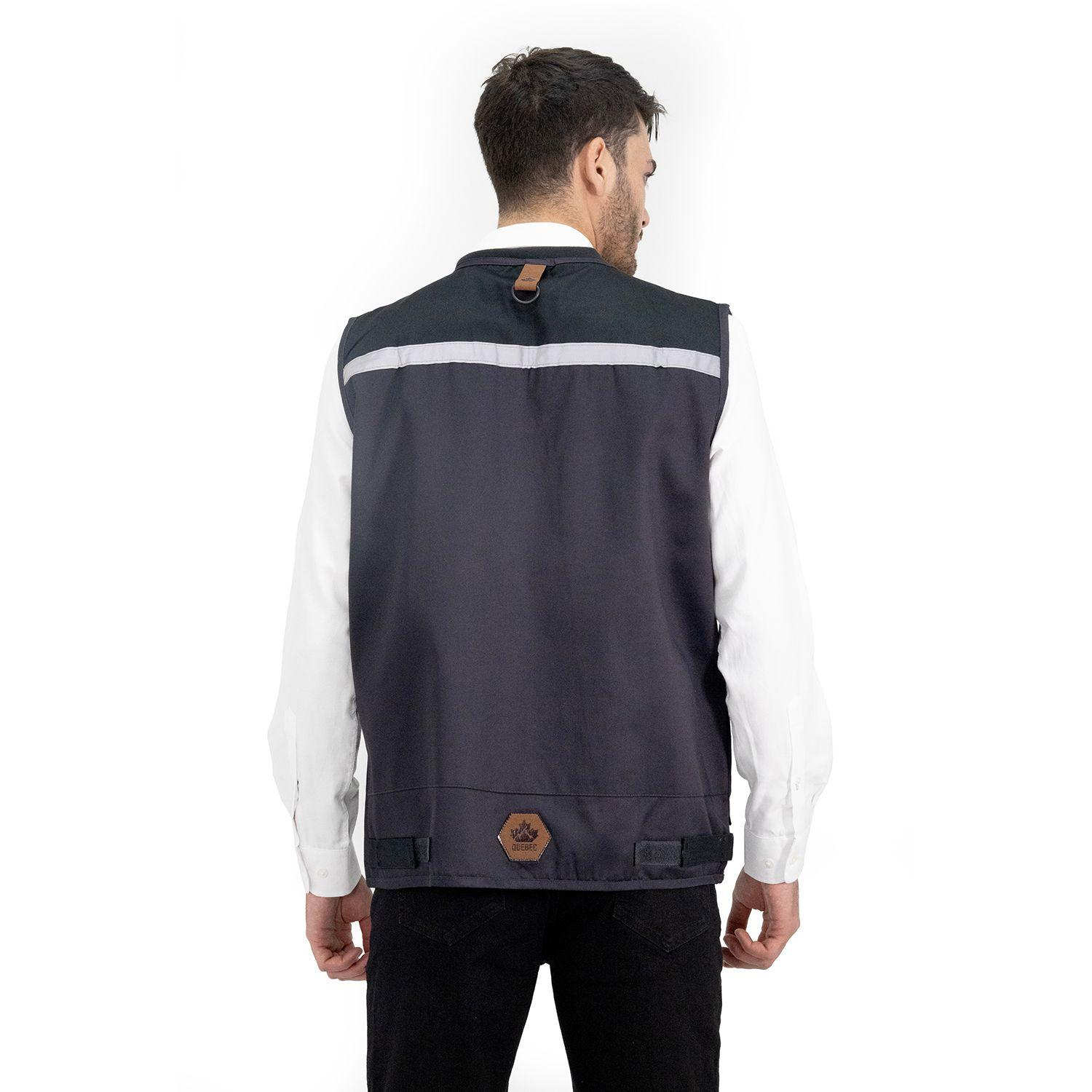 Chaleco Geólogo Gabardina Quebec Gris-3