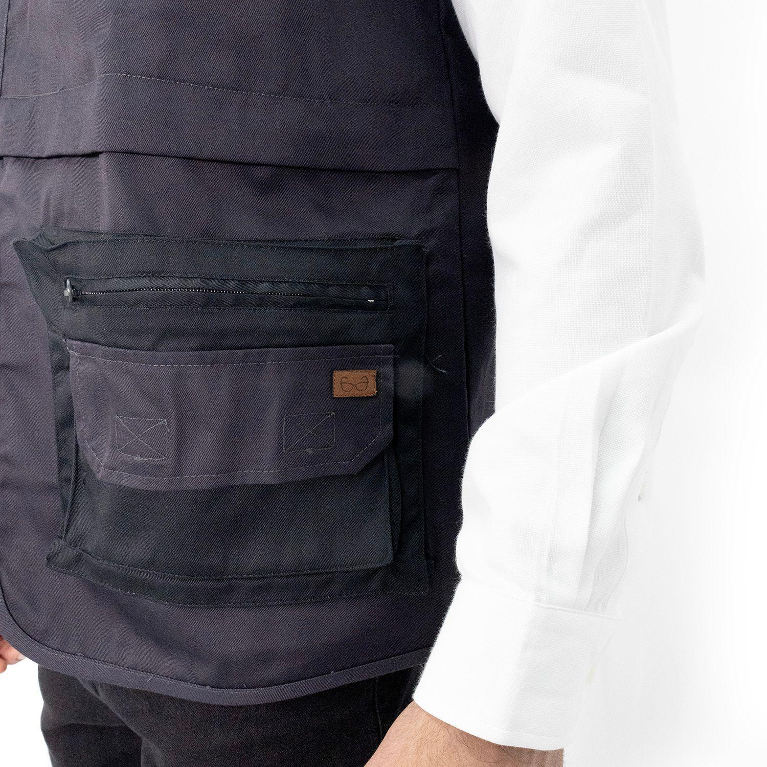 Chaleco Geólogo Gabardina Quebec Gris-5