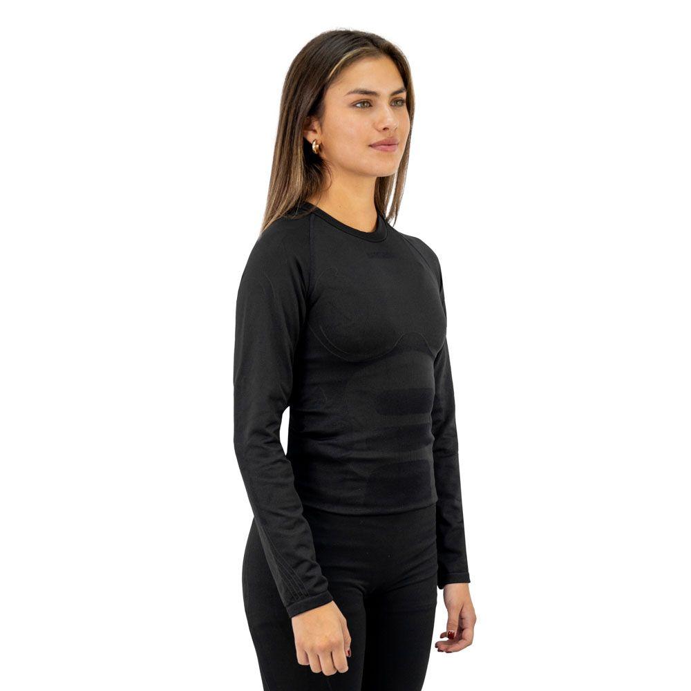 Primera Capa HW Patagonia Spandex Negro Camiseta Mujer-2