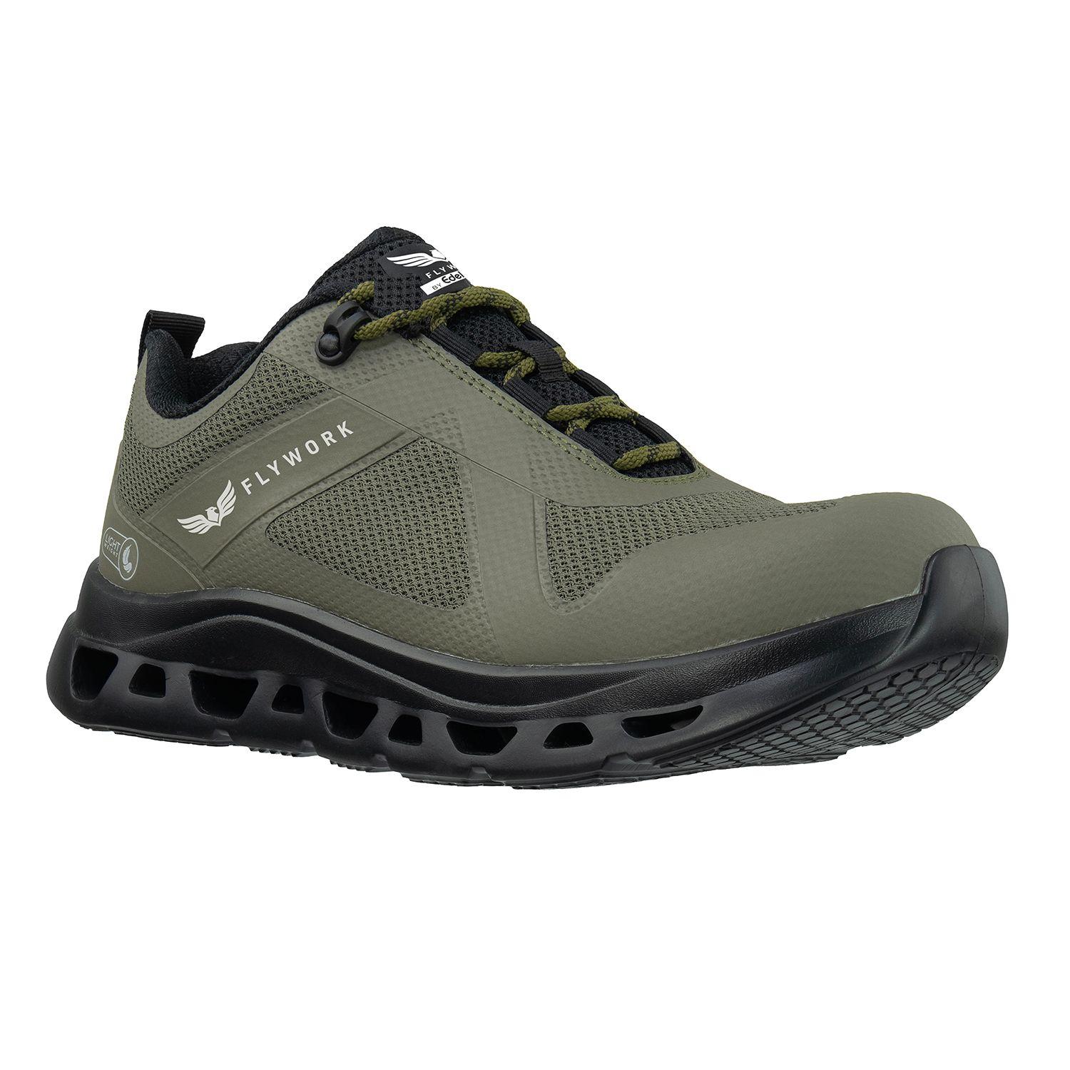 ZAPATILLA DE TRABAJO EDBK FLY WORK LOW DK GREEN BLACK-2