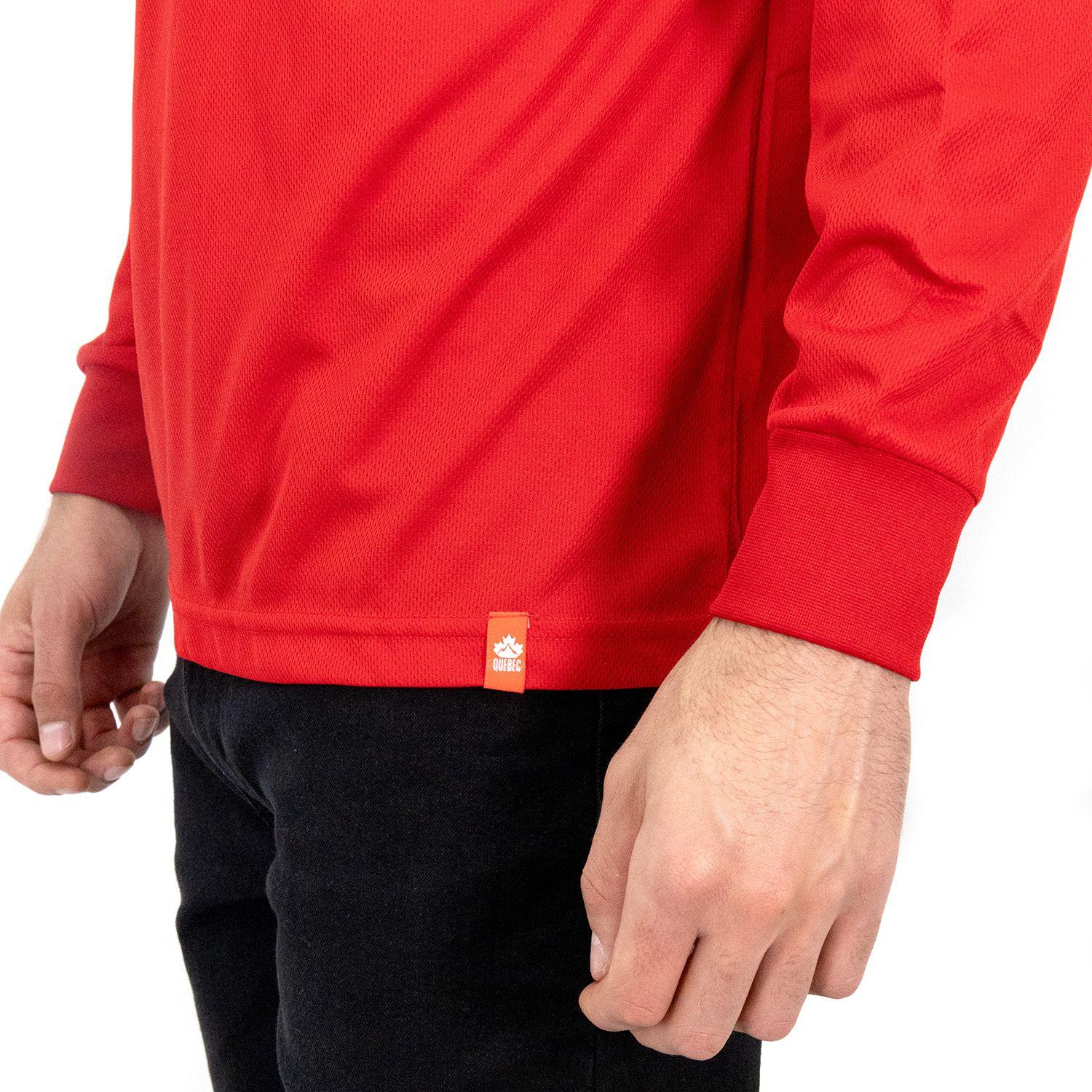 Polera Cooldry Quebec  M/L Roja-5