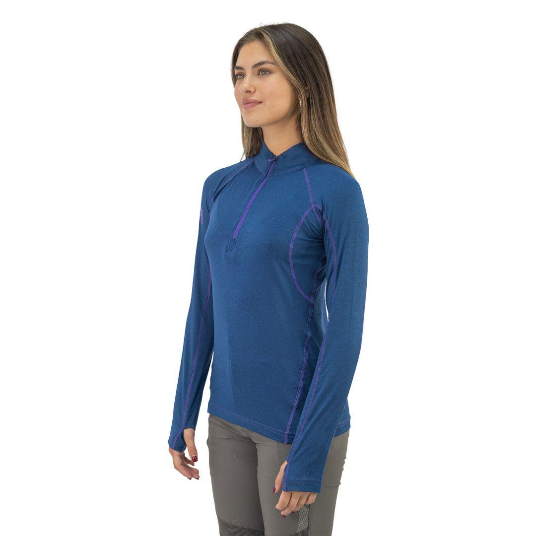 Polera Dry Fit HW SPX Manga Larga Mujer Deep Blue-2