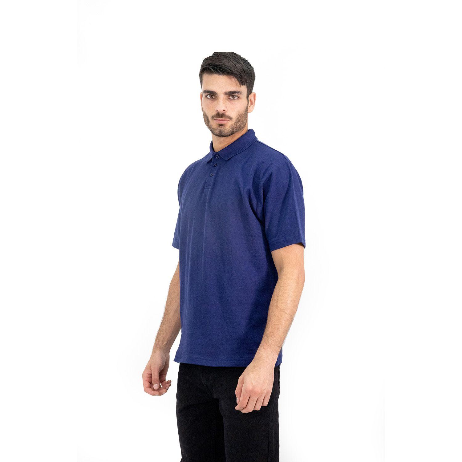 Polera Pique Quebec Manga Corta Azul-1