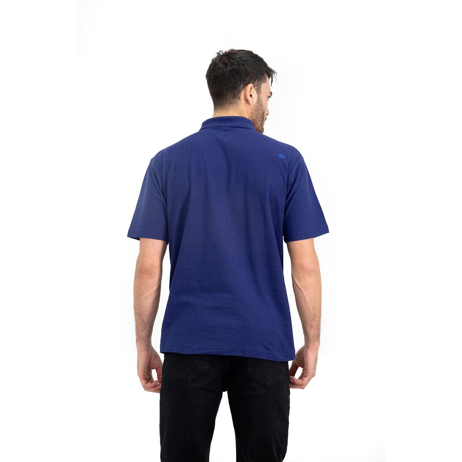 Polera Pique Quebec Manga Corta Azul-2