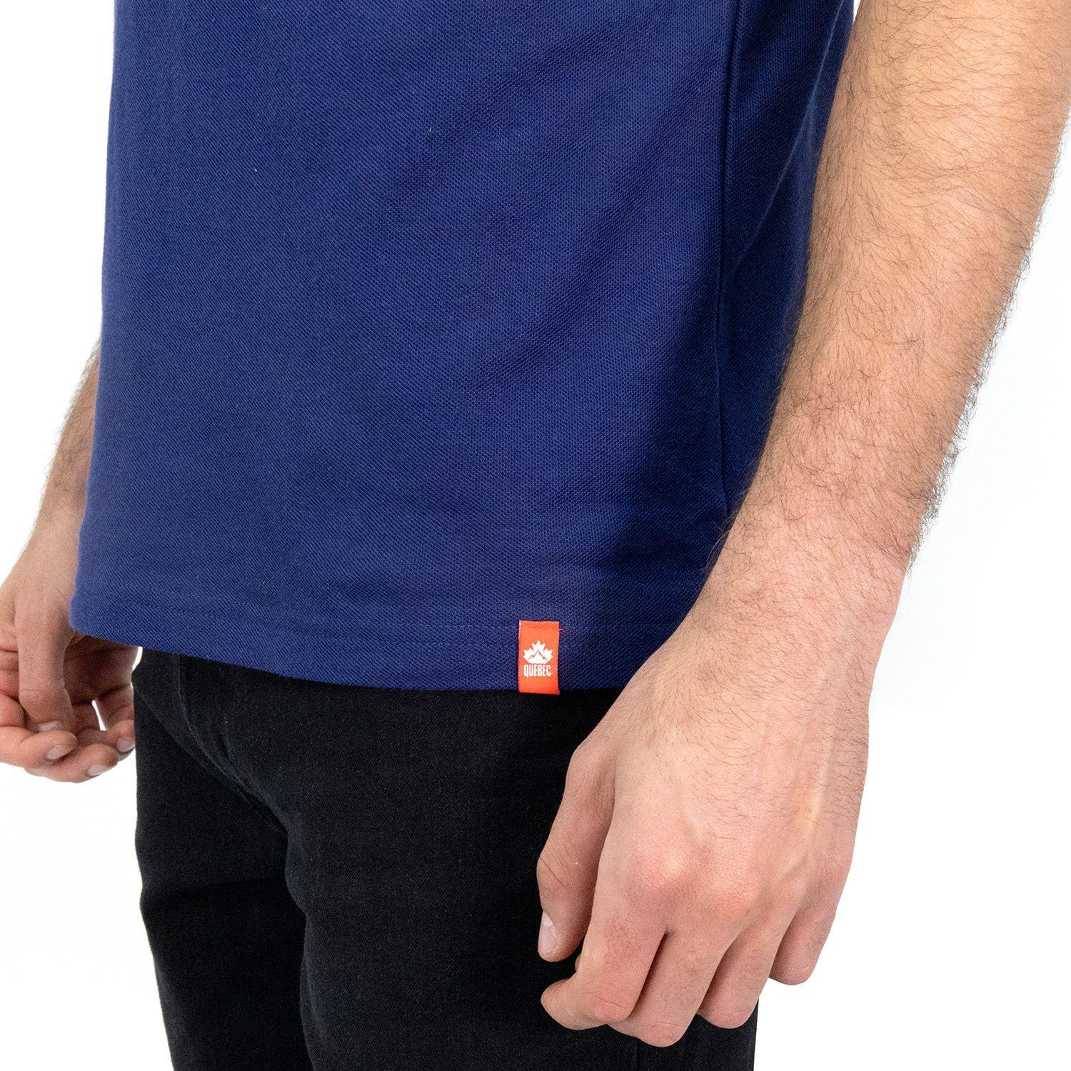 Polera Pique Quebec Manga Corta Azul-4