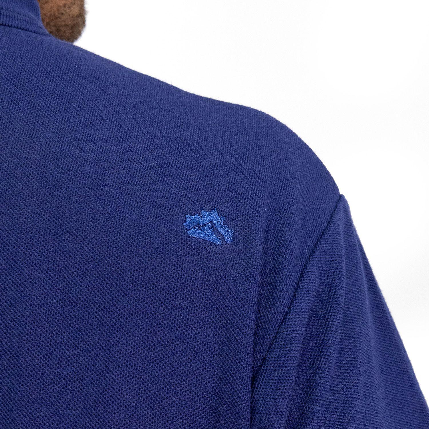 Polera Pique Quebec Manga Corta Azul-5