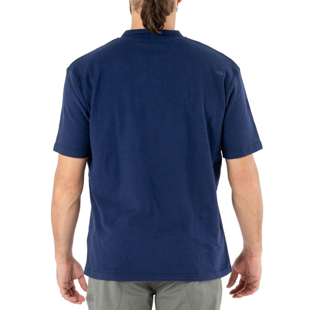 Polera Pique Quebec Manga Corta Azul-7