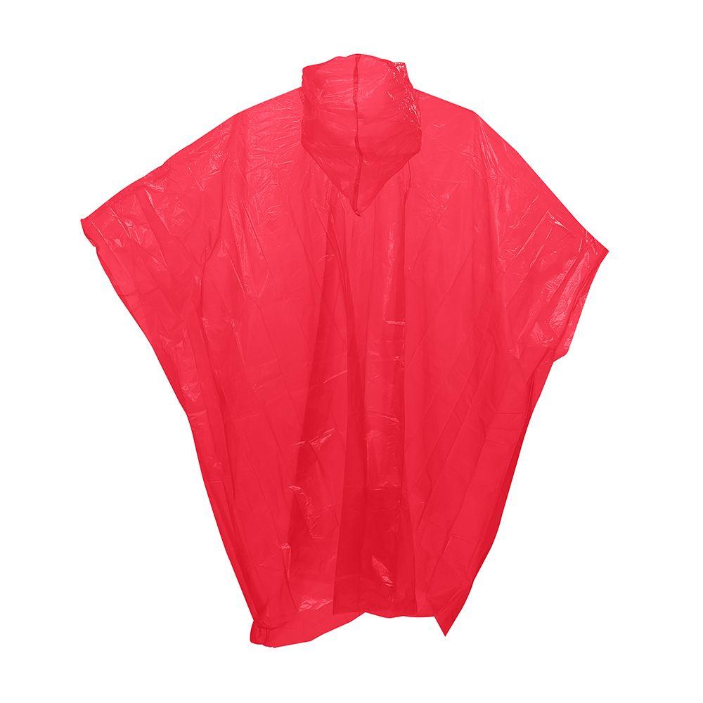 Poncho de emergencia biodegradable Alaska Rojo-2