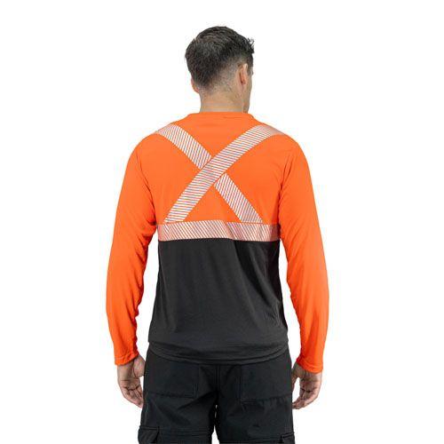 Polera Reflectiva HW Naranjo Fluor Manga Larga-3