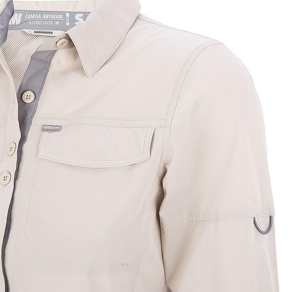 Camisa Hw Antakari Spandex Mujer Beige-3