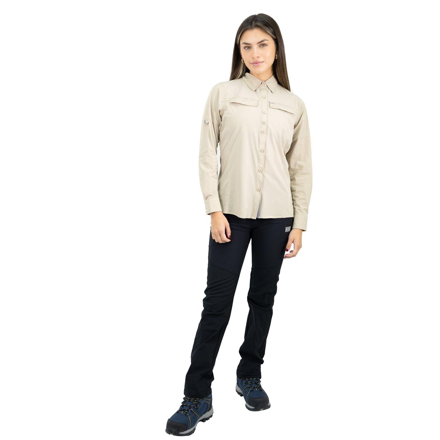 Camisa HW Antakari Spandex Mujer Beige-3