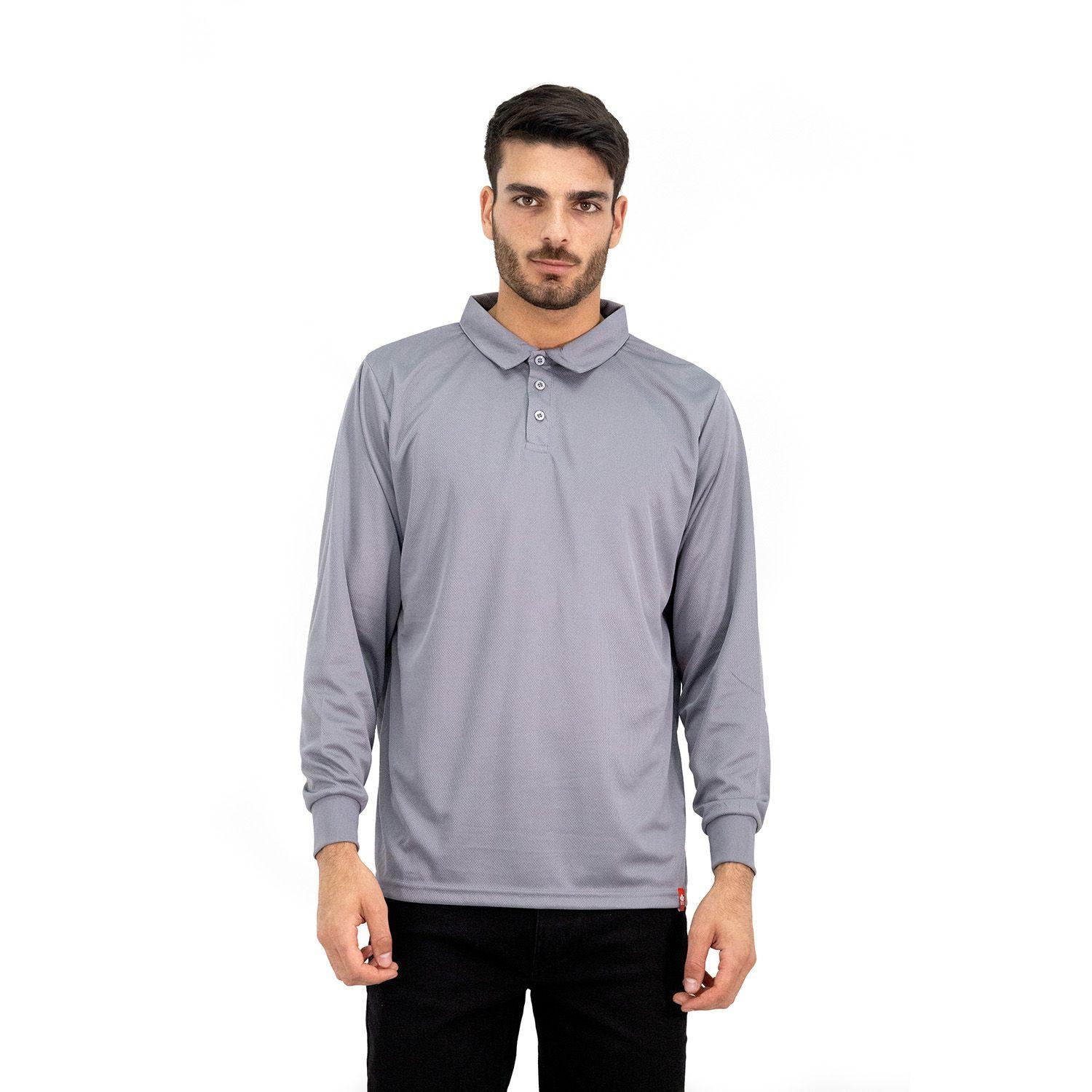 Polera Cooldry Quebec Manga Larga Gris-0