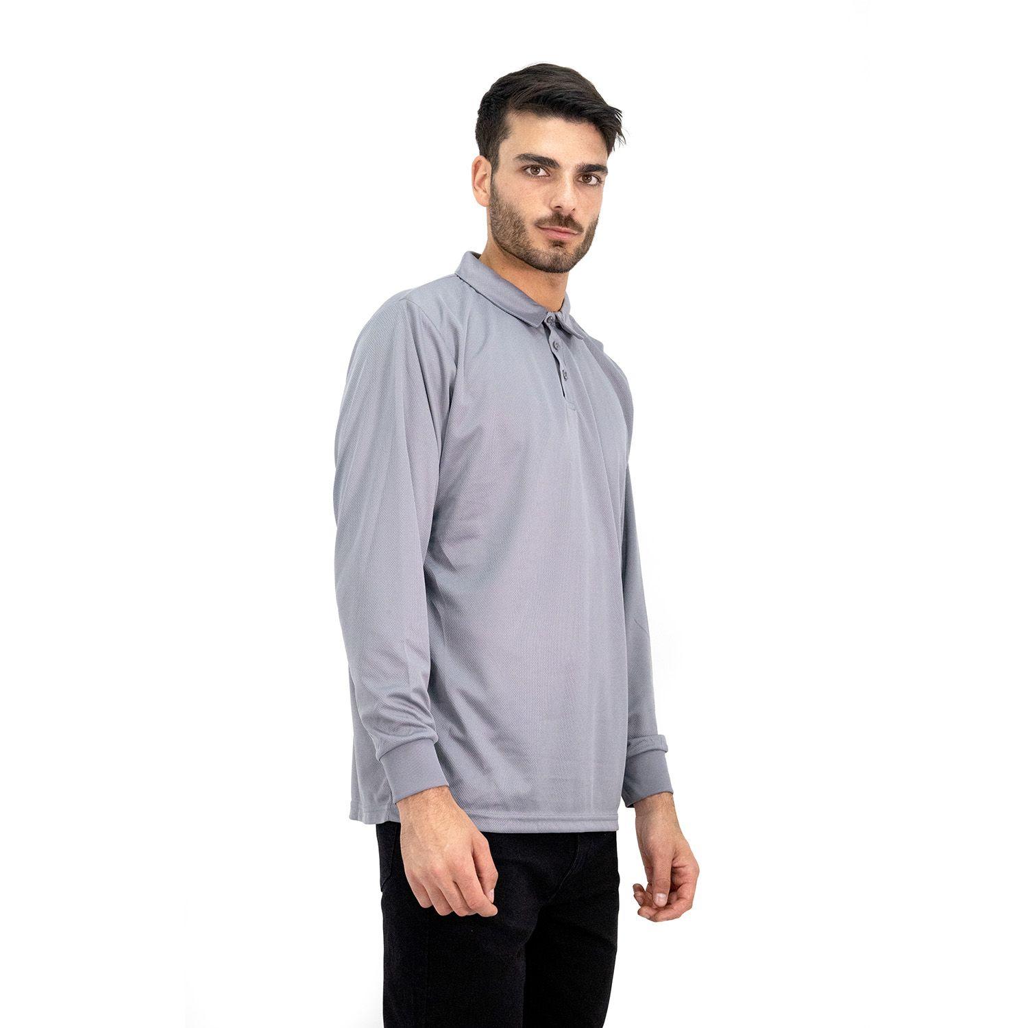 Polera Cooldry Quebec Manga Larga Gris-1