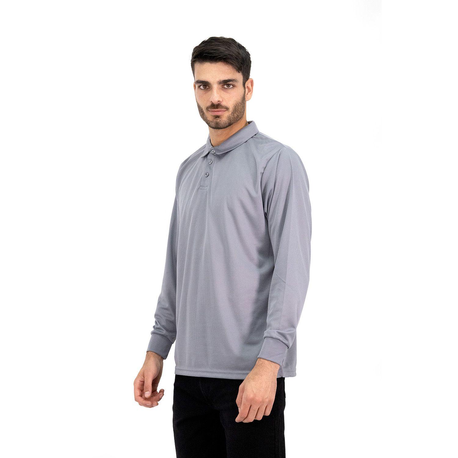 Polera Cooldry Quebec Manga Larga Gris-2