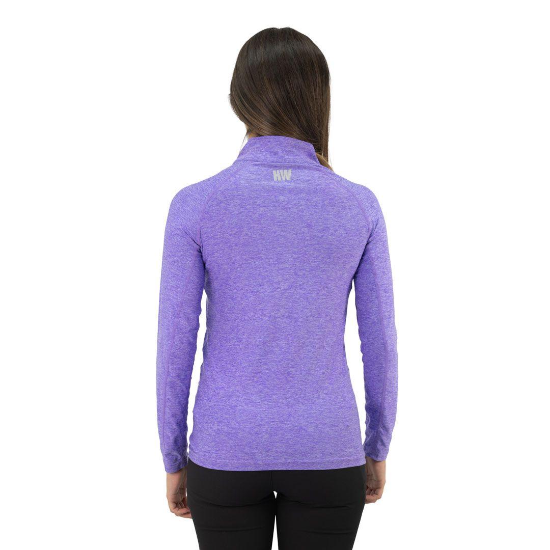 Polera Dry Fit Hw Manga Larga Mujer Lila-3