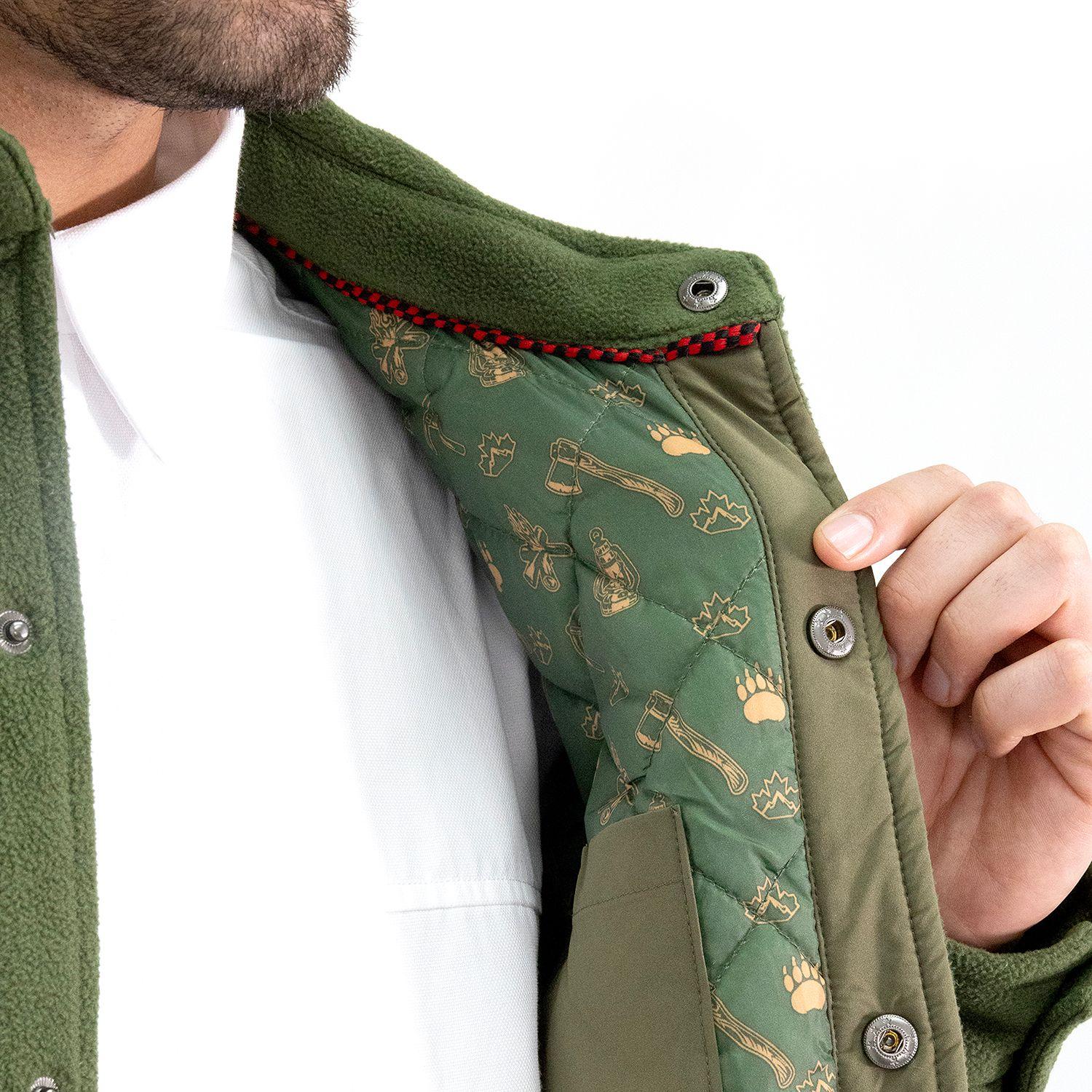 Chaqueta Polar Quebec Grizzly Verde Oliva-6