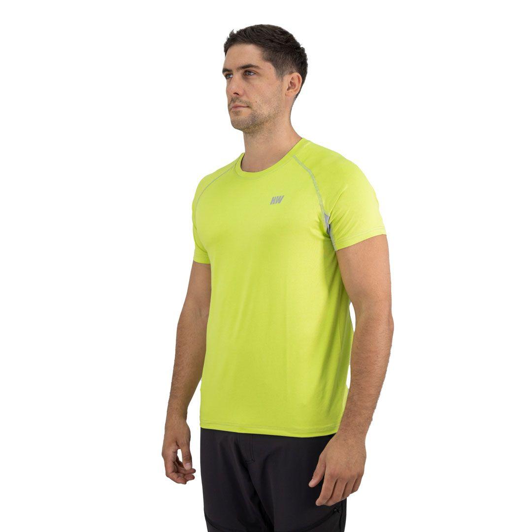 Polera Dry Fit Hw Spx Manga Corta Hombre Lime-5