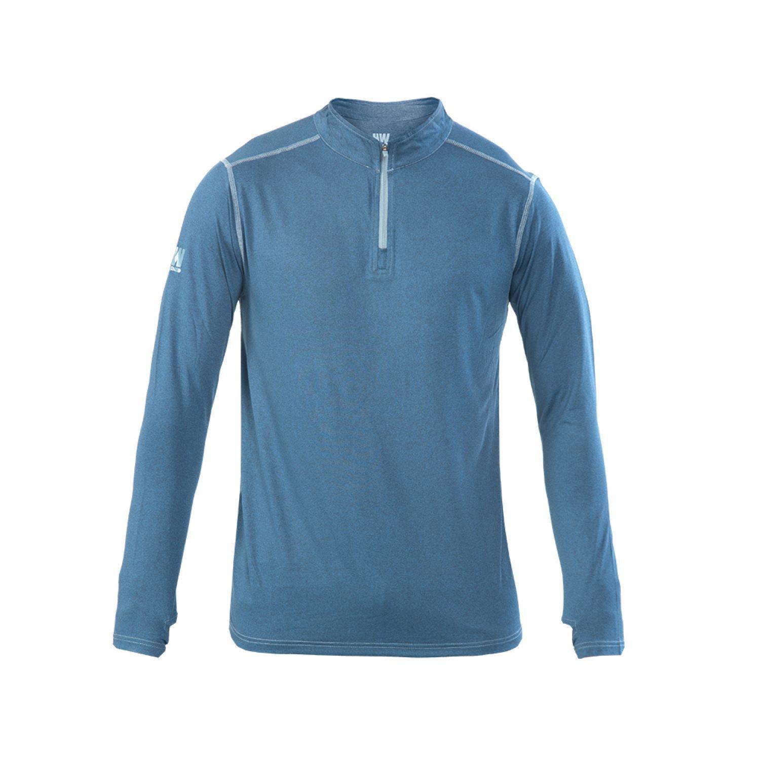 Polera Dry Fit HW SPX Manga Larga Hombre Deep Blue-0