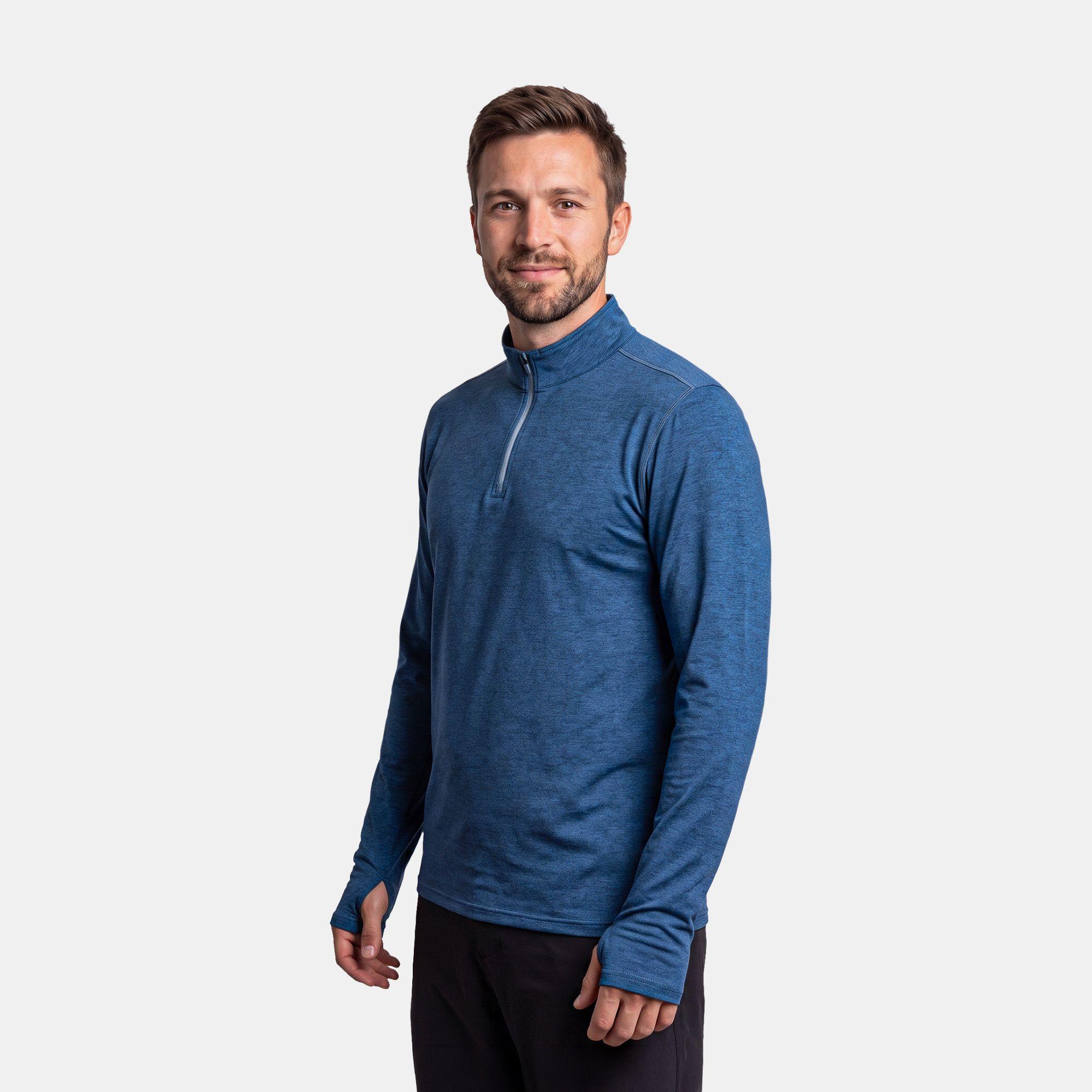 Polera Dry Fit HW SPX Manga Larga Hombre Deep Blue-2