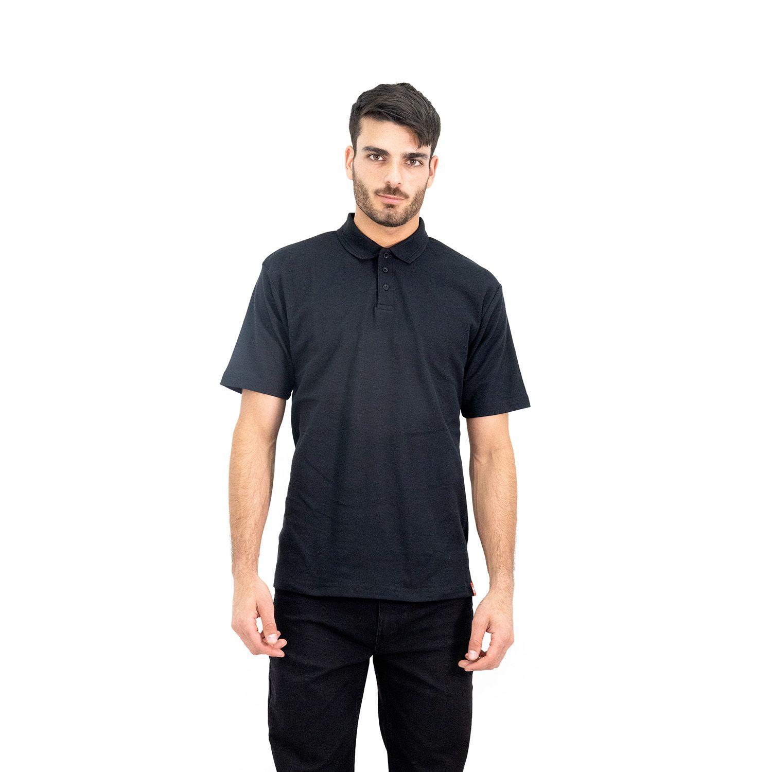 Polera Pique Quebec Manga Corta Negro-0