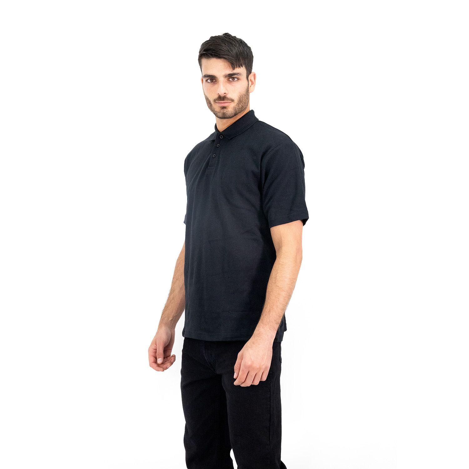 Polera Pique Quebec Manga Corta Negro-2