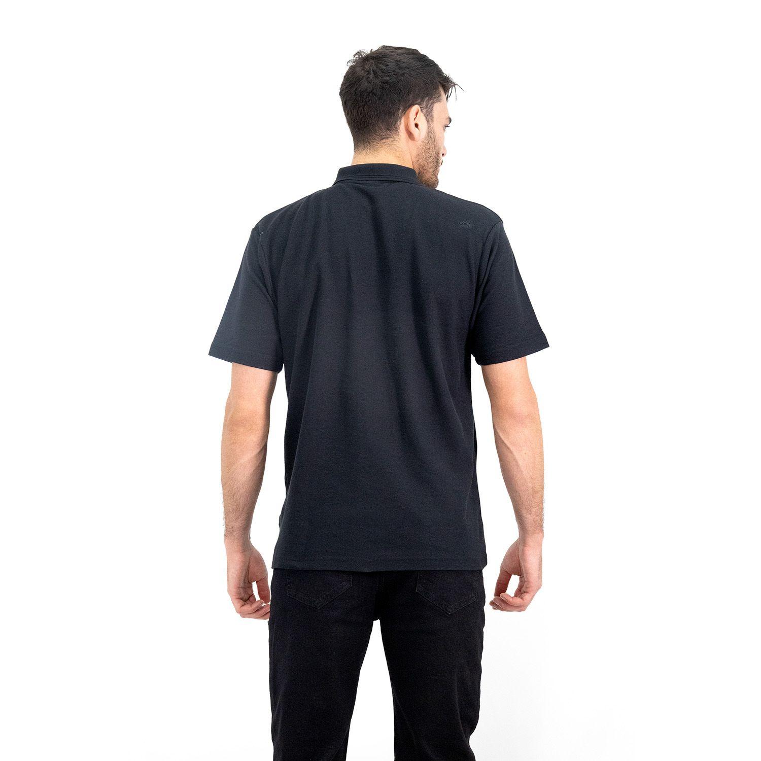 Polera Pique Quebec Manga Corta Negro-3