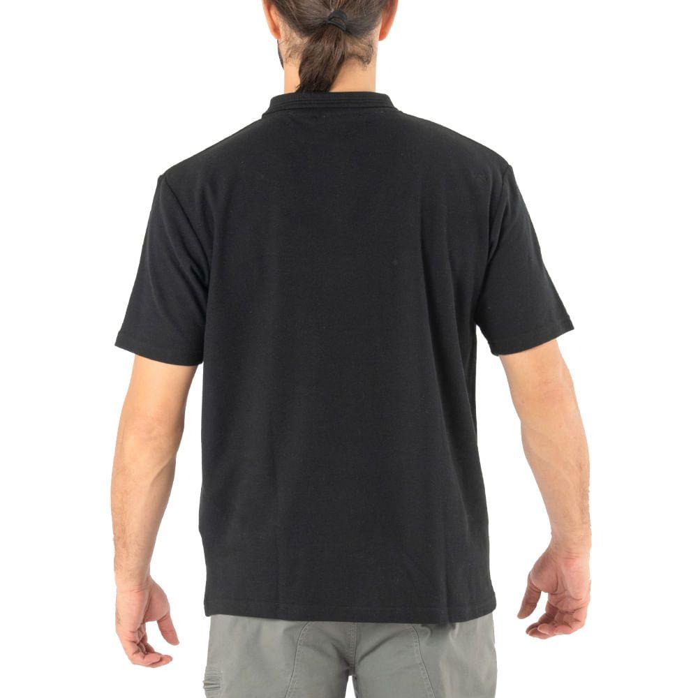 Polera Pique Quebec Manga Corta Negro-7