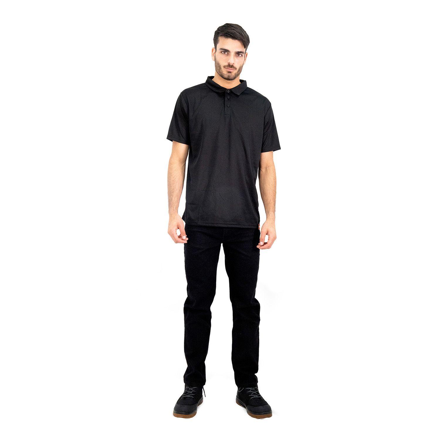 Polera Cooldry Quebec Manga Corta Negro-3