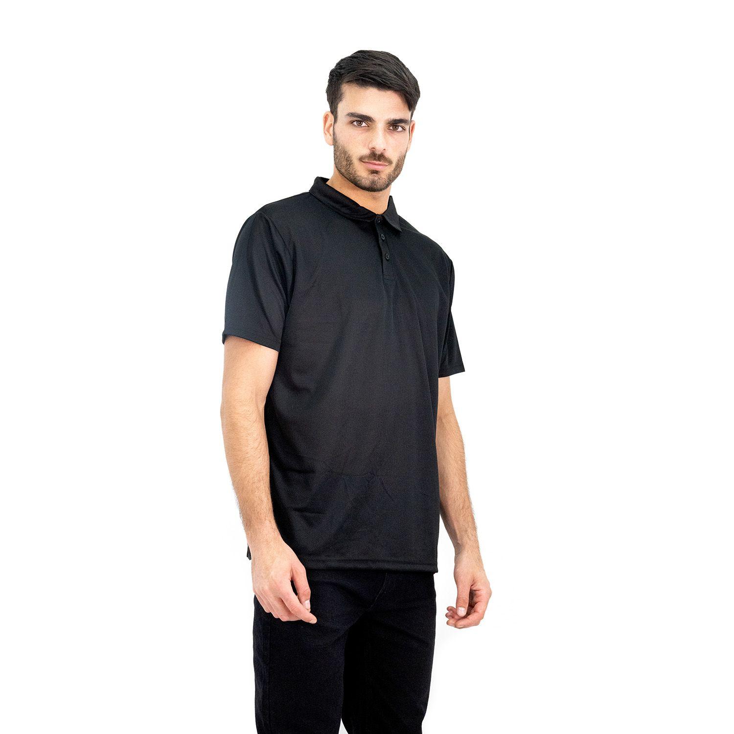 Polera Cooldry Quebec Manga Corta Negro-0
