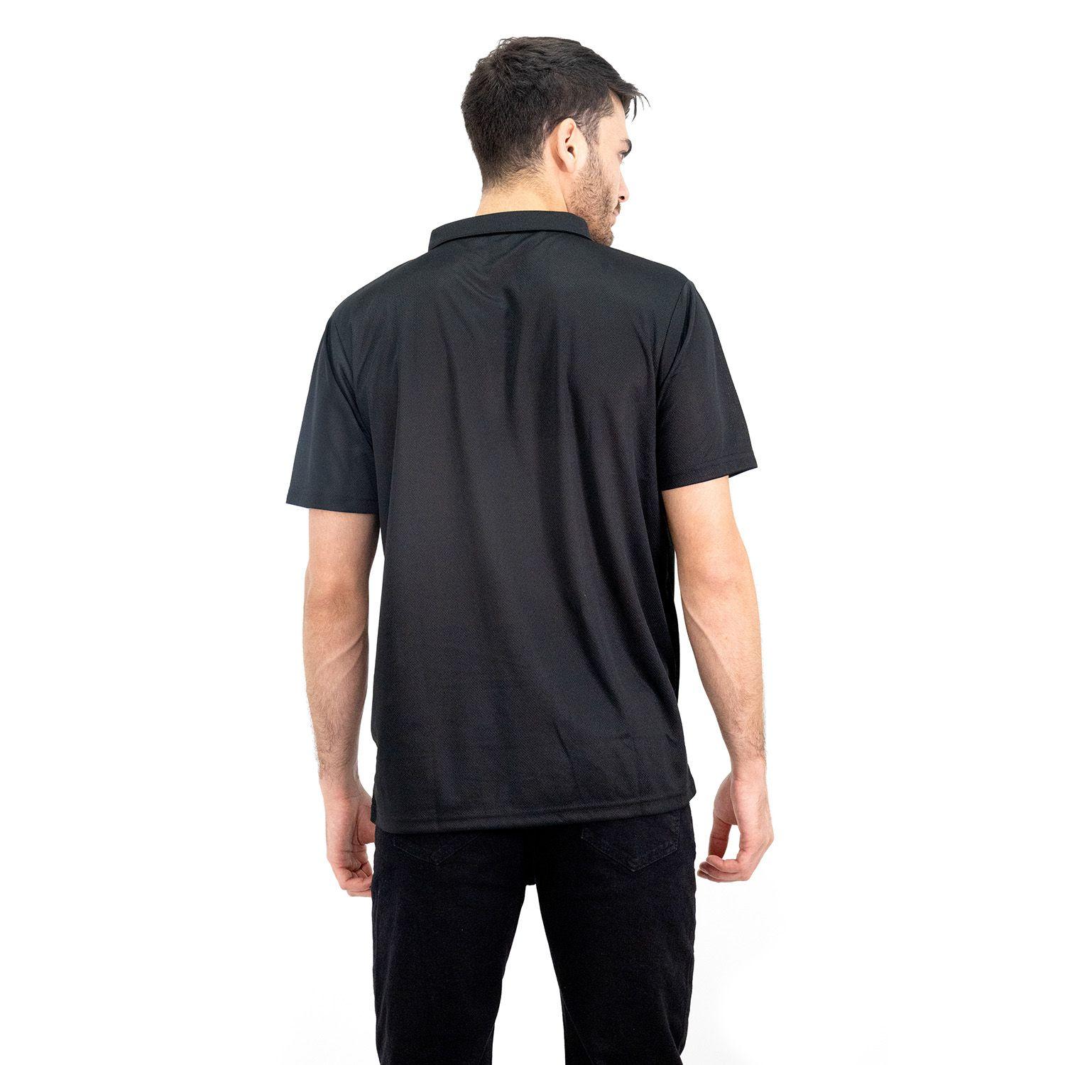 Polera Cooldry Quebec Manga Corta Negro-2