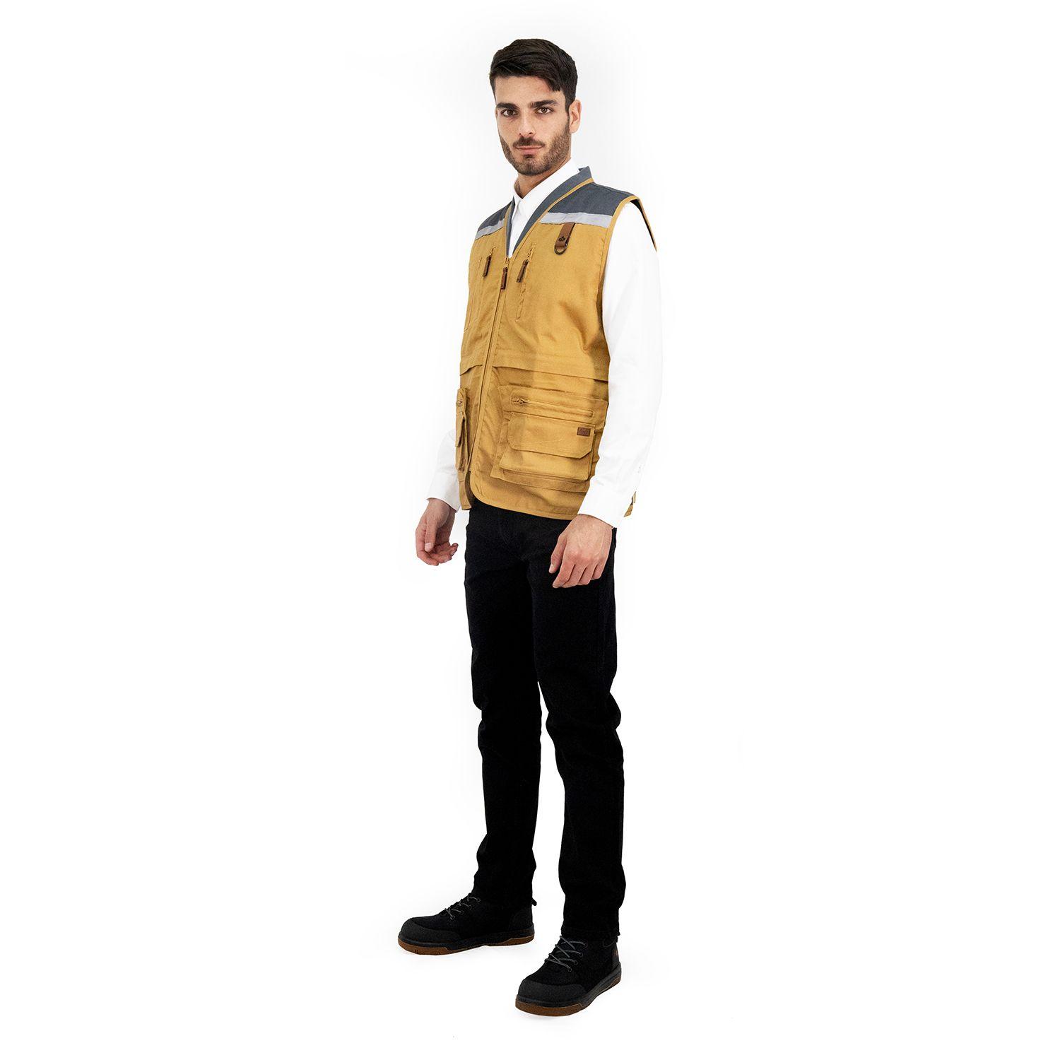 Chaleco Geólogo Gabardina Quebec Camel-2