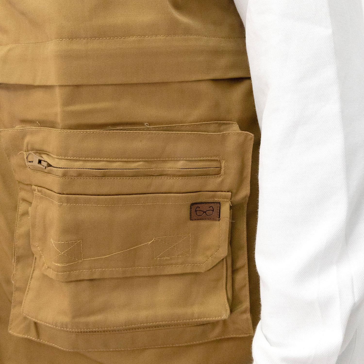 Chaleco Geólogo Gabardina Quebec Camel-5