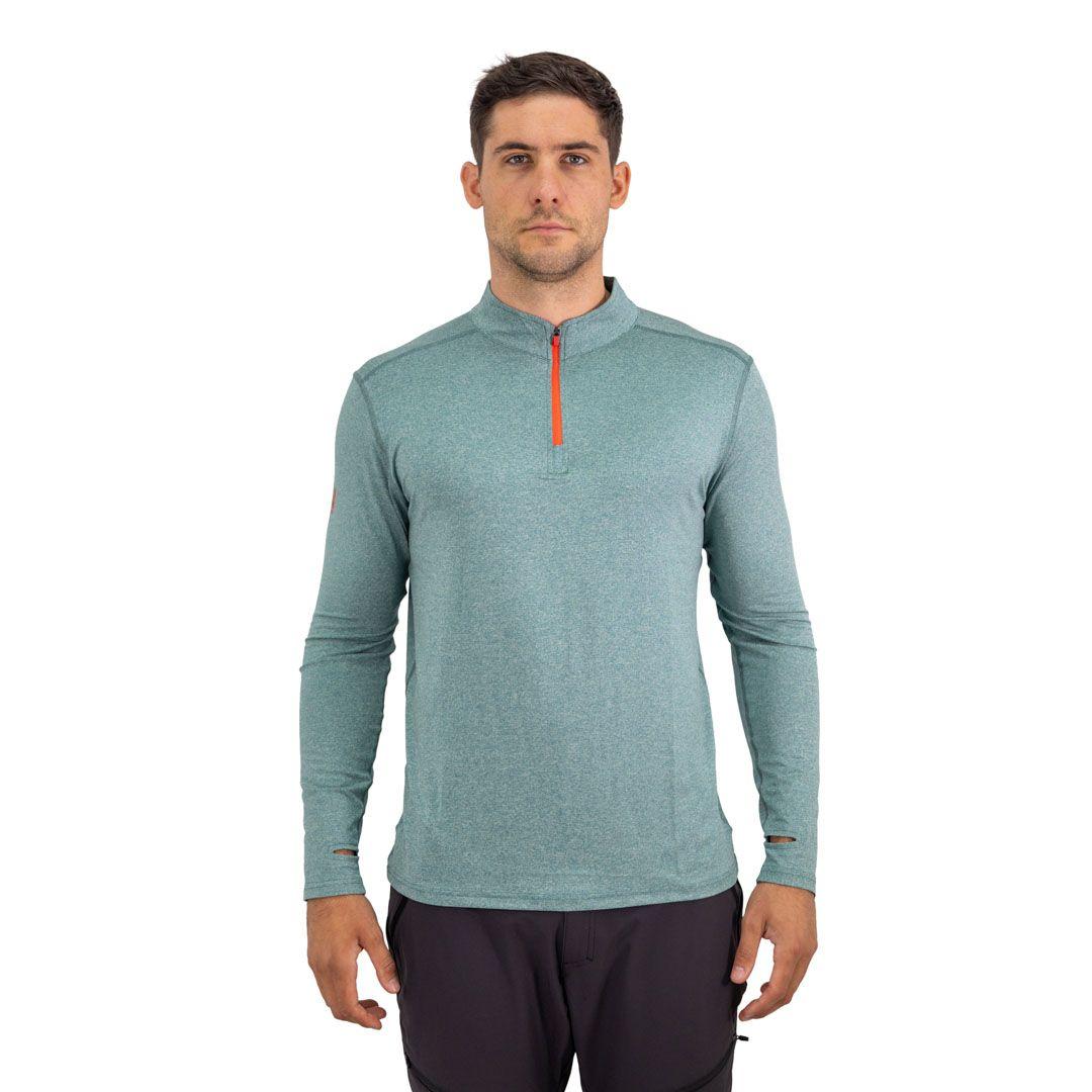 Polera Dry Fit HW SPX Manga Larga Hombre Dark Green-0