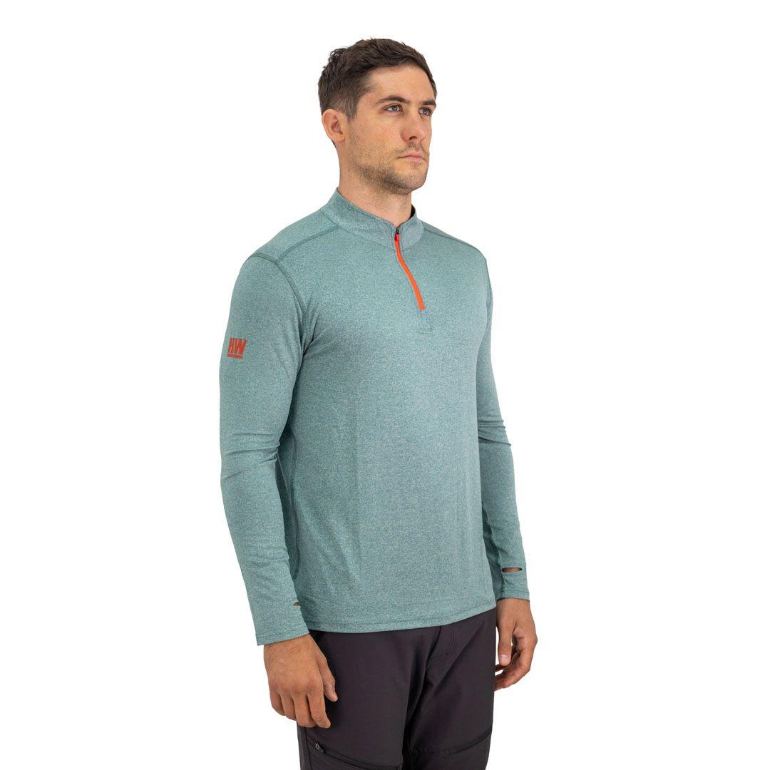 Polera Dry Fit HW SPX Manga Larga Hombre Dark Green-5