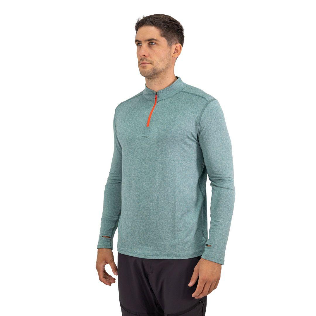 Polera Dry Fit HW SPX Manga Larga Hombre Dark Green-6