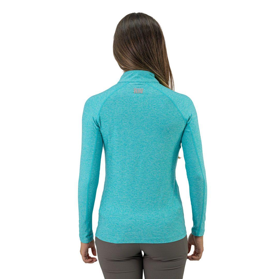 Polera Dry Fit Hw Manga Larga Mujer Turquesa-3