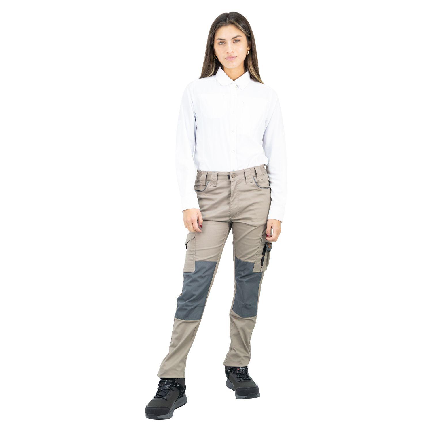 Pantalón Cargo HW Dakota Spandex Cafe Mujer-4