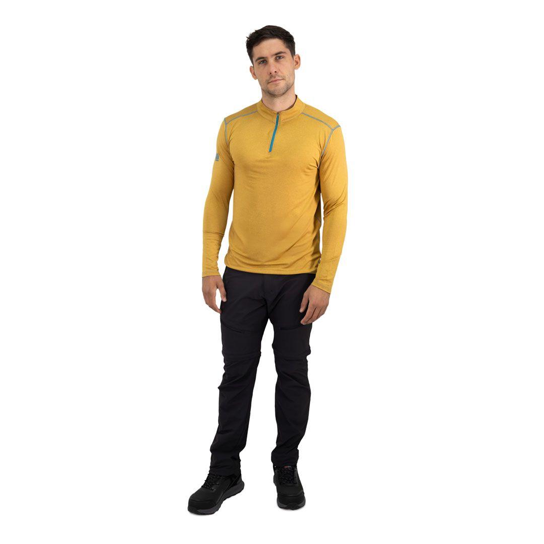 Polera Dry Fit HW SPX Manga Larga Hombre Mustard-1