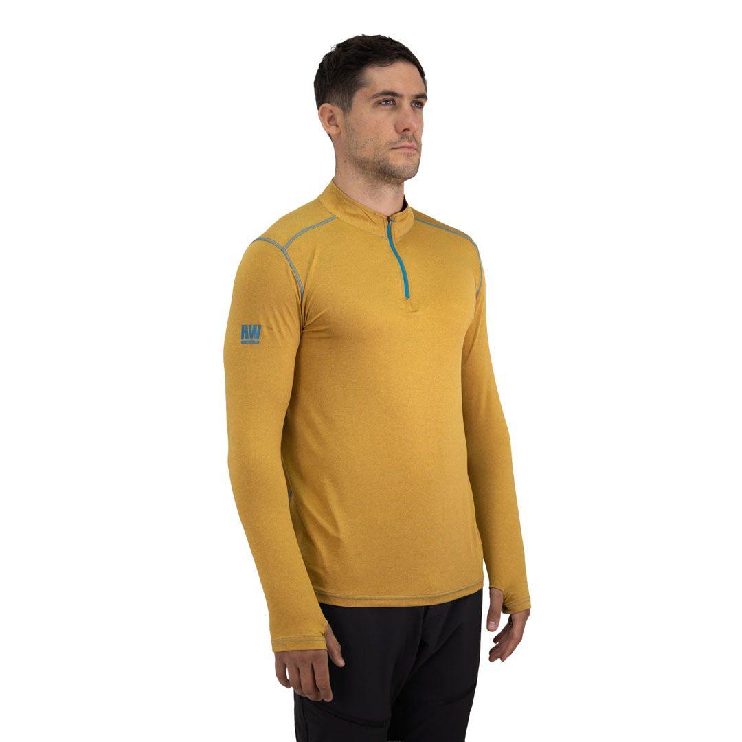 Polera Dry Fit HW SPX Manga Larga Hombre Mustard-6