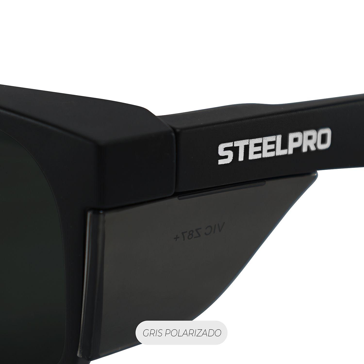 Lente Seguridad Safeblack Gris Polarizado Steelpro-4